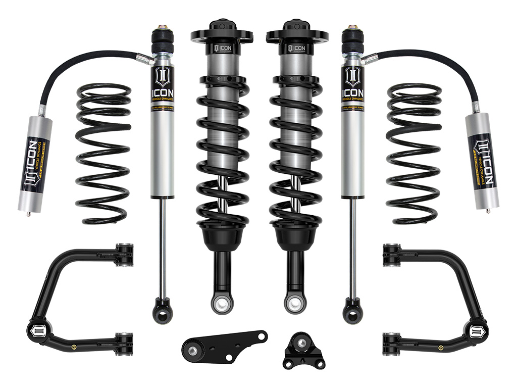 ICON 2024-2025 Toyota Tacoma 1.25-3" Lift, Stage 3 Suspension System, Tubular, Overland Rear Springs