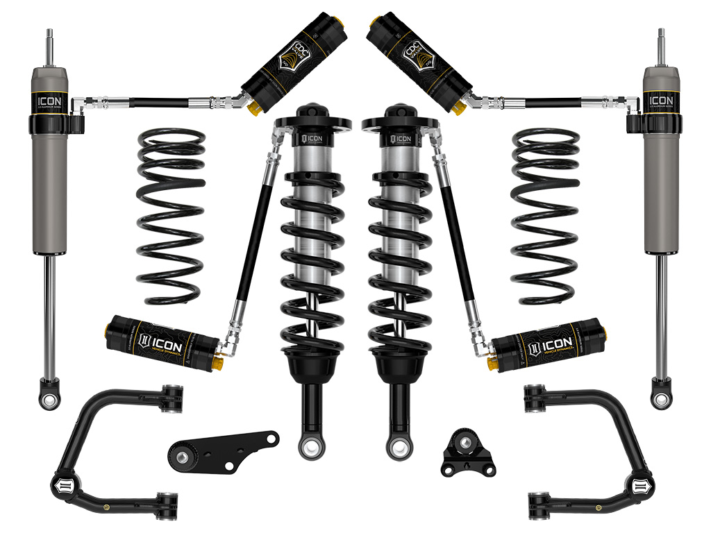 ICON 2024-2025 Toyota Tacoma 1.25-3" Lift, Stage 5 Suspension System, Tubular, Overland Rear Springs