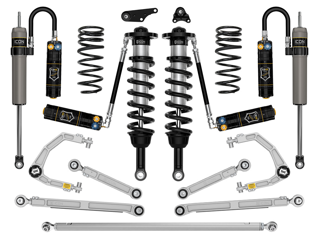 ICON 2024 Toyota Tacoma 1.25-3" Lift, Stage 12 Suspension System, Billet, Overland Rear Springs
