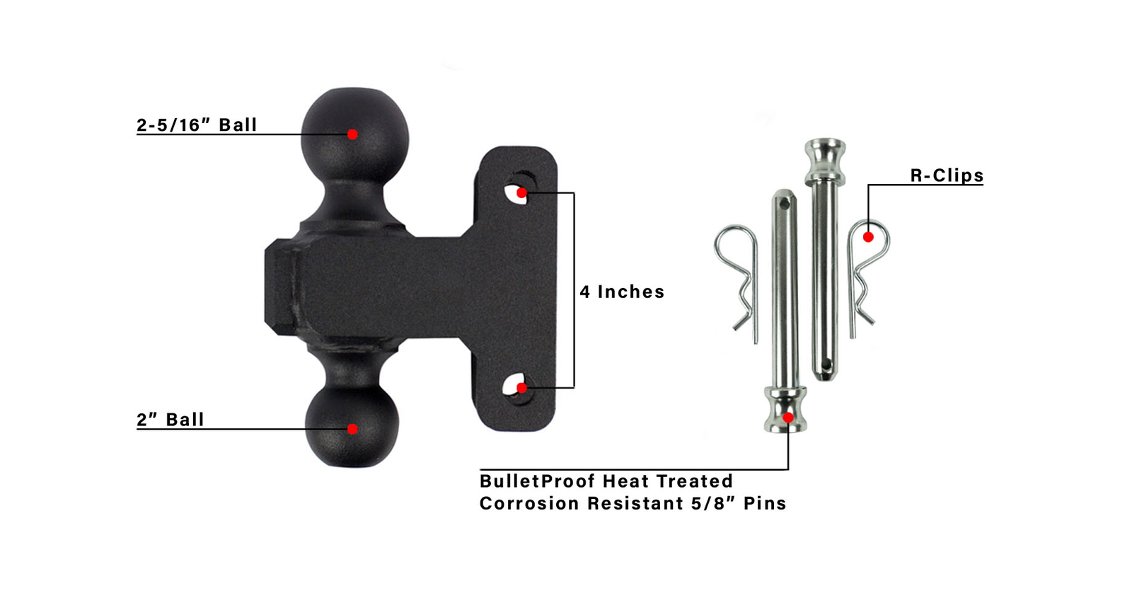 BulletProof Heavy/Extreme Duty 2" & 2-5/16" Dual Ball