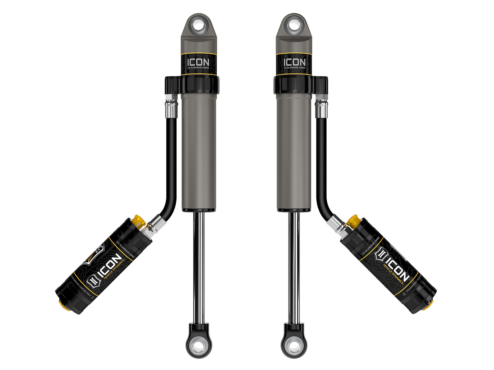 ICON 1997-2023 Nissan Patrol Y61, 2" Lift, Rear, V.S. 2.5 Aluminum Series Shock Absorbers, Remote Reservoir w/ CDCV, Pair