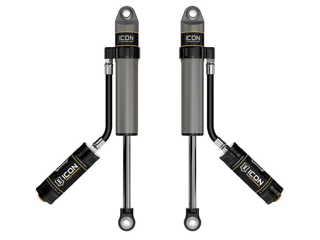 ICON 1997-2023 Nissan Patrol Y61, 2" Lift, Rear, V.S. 2.5 Aluminum Series Shock Absorbers, Remote Reservoir, Pair