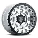 ICON Alloys Hammer Pro, Silver Machined, 17 x 8.5 / 6 x 5.5, 25mm Offset, 5.75" BS