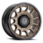 ICON Alloys Rancho, Satin Bronze w/ Gloss Black Lip, 20 x 9 / 8 x 6.5, 12mm Offset, 5.5" BS