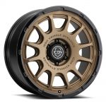 ICON Alloys Rancho, Satin Bronze w/ Gloss Black Lip, 20 x 9 / 6 x 5.5, 0mm Offset, 5" BS