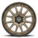 ICON Alloys Cajon, Satin Bronze w/ Gloss Black Lip, 20 x 9 / 6 x 135, 16mm Offset, 5.625" BS