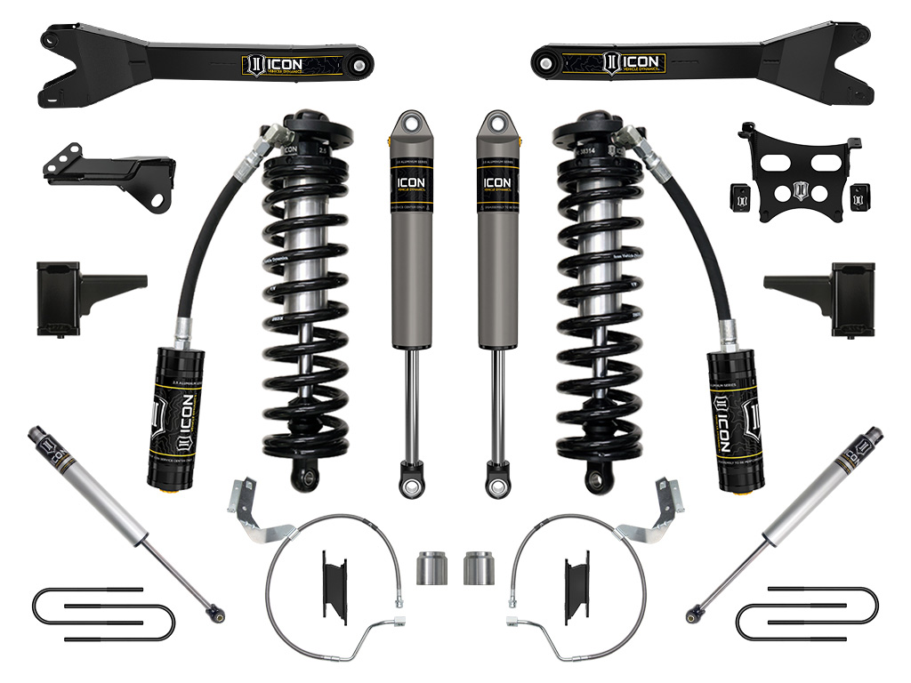 ICON 2023-2025 Ford F-250/F-350 Super Duty 4WD, 4-5.5" Lift, Stage 3 Coilover Conversion System w/ Radius Arms