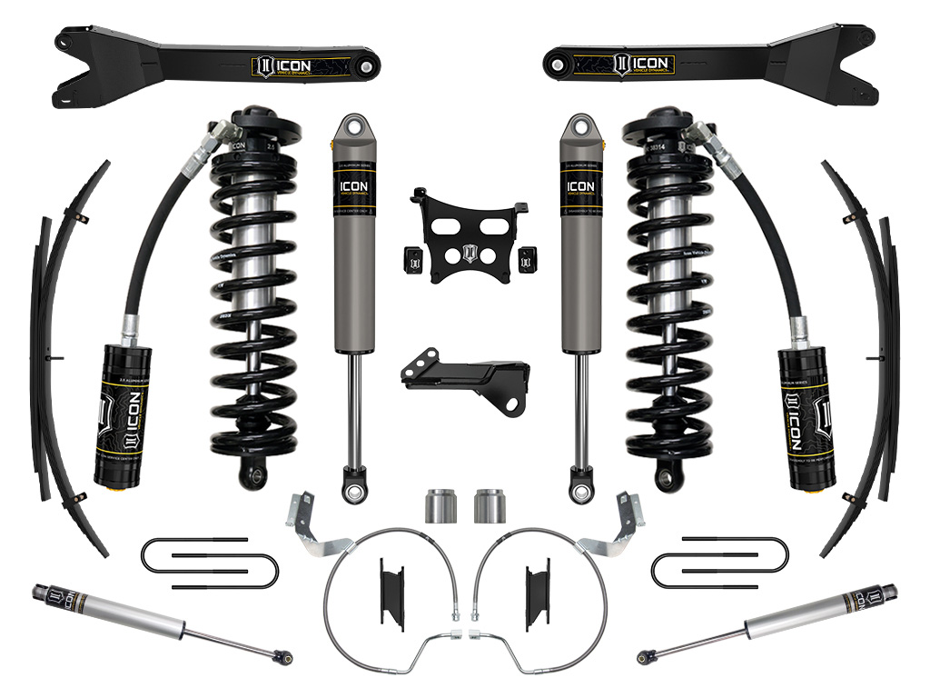 ICON 2023-2025 Ford F-250/F-350 Super Duty 4WD, 4-5.5" Lift, Stage 3 Coilover Conversion System w/ Radius Arms & Expansion Packs
