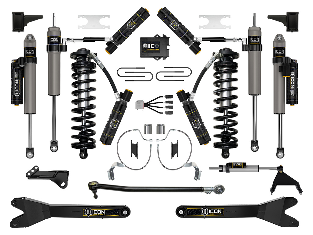 ICON 2023-2025 Ford F-250/F-350 Super Duty 4WD, 4-5.5" Lift, Stage 9 Coilover Conversion System w/ Radius Arms