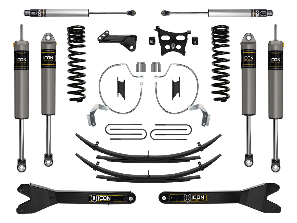 ICON 2023-2025 Ford F-250/F-350 Super Duty 4WD, Gas, 4.5" Lift, Stage 3 Suspension System w/ Radius Arms & Expansion Packs