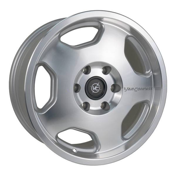 Van Compass Chunk Wheel, Silver Machined, 17X8, 30Mm Offset, 6X130 Bc - Sprinter 2500, 07-Up