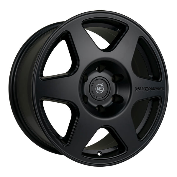 Van Compass Slice Wheel, Satin Black, 17X8, 30Mm Offset, 6X130 Bc - Sprinter 2500, 07-Up