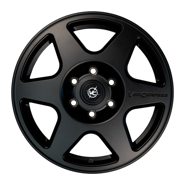 Van Compass Slice Wheel, Satin Black, 17X8, 30Mm Offset, 6X130 Bc - Sprinter 2500, 07-Up