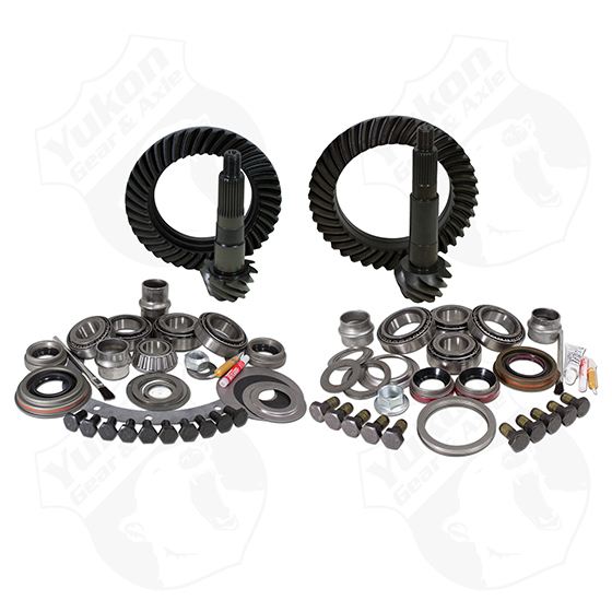 Yukon Gear & Install Kit package for Jeep XJ with Dana 30 front and Chrysler 8.25 rear, 4.88 ratio.