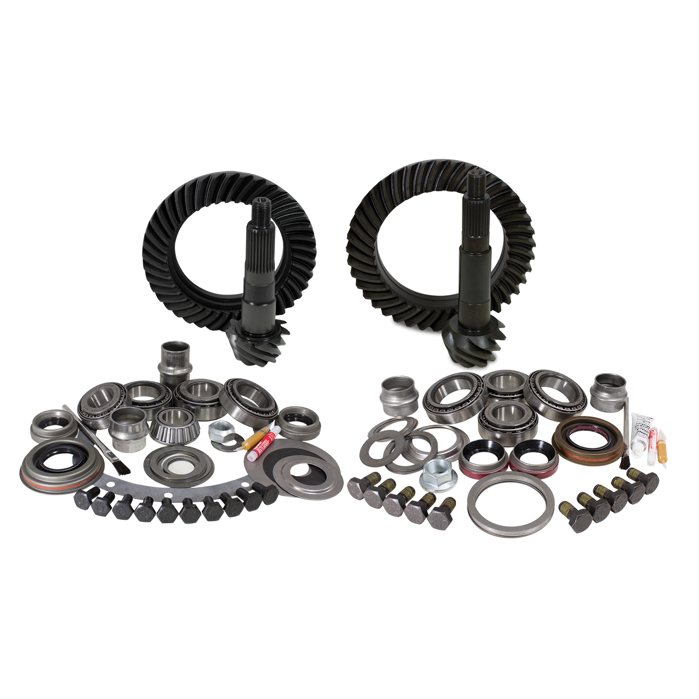 Yukon Gear & Install Kit, Dana 30 front & Model 35 rear, Jeep TJ 4.56 ratio 