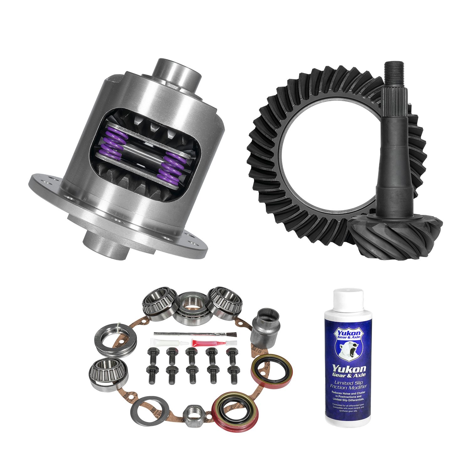 Yukon Muscle Car Limited Slip & Re-Gear Kit, GM 8.5” Olds, 27 spline, 3.42 ratio