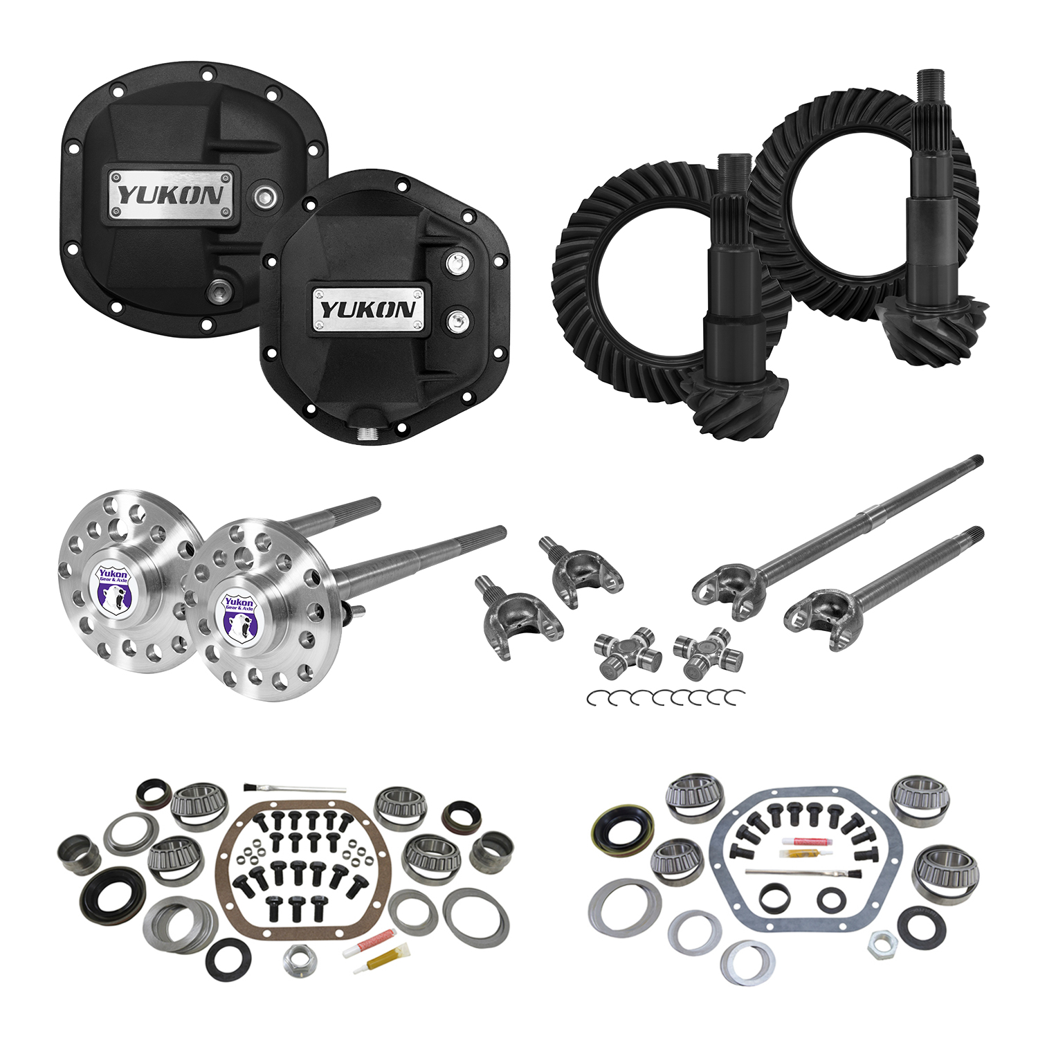 Yukon Stage 4 Jeep JK Re-Gear Kit w/Covers, Fr/Rr Axles, Dana 30/44, 4.88 Ratio