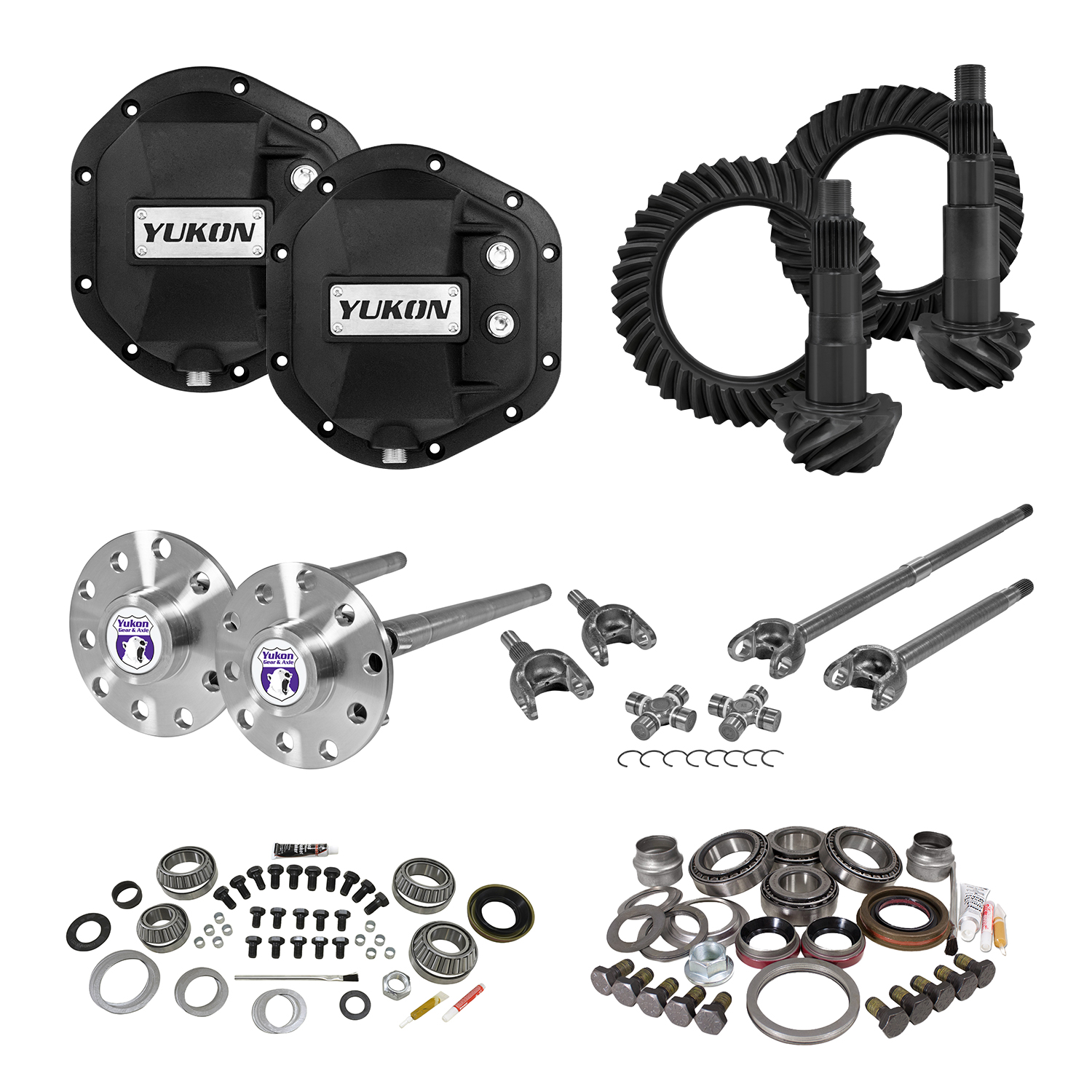 Yukon Stage 4 Jeep JK Re-Gear Kit w/Covers Fr & Rr Axles, Dana 44, 5.38 Ratio