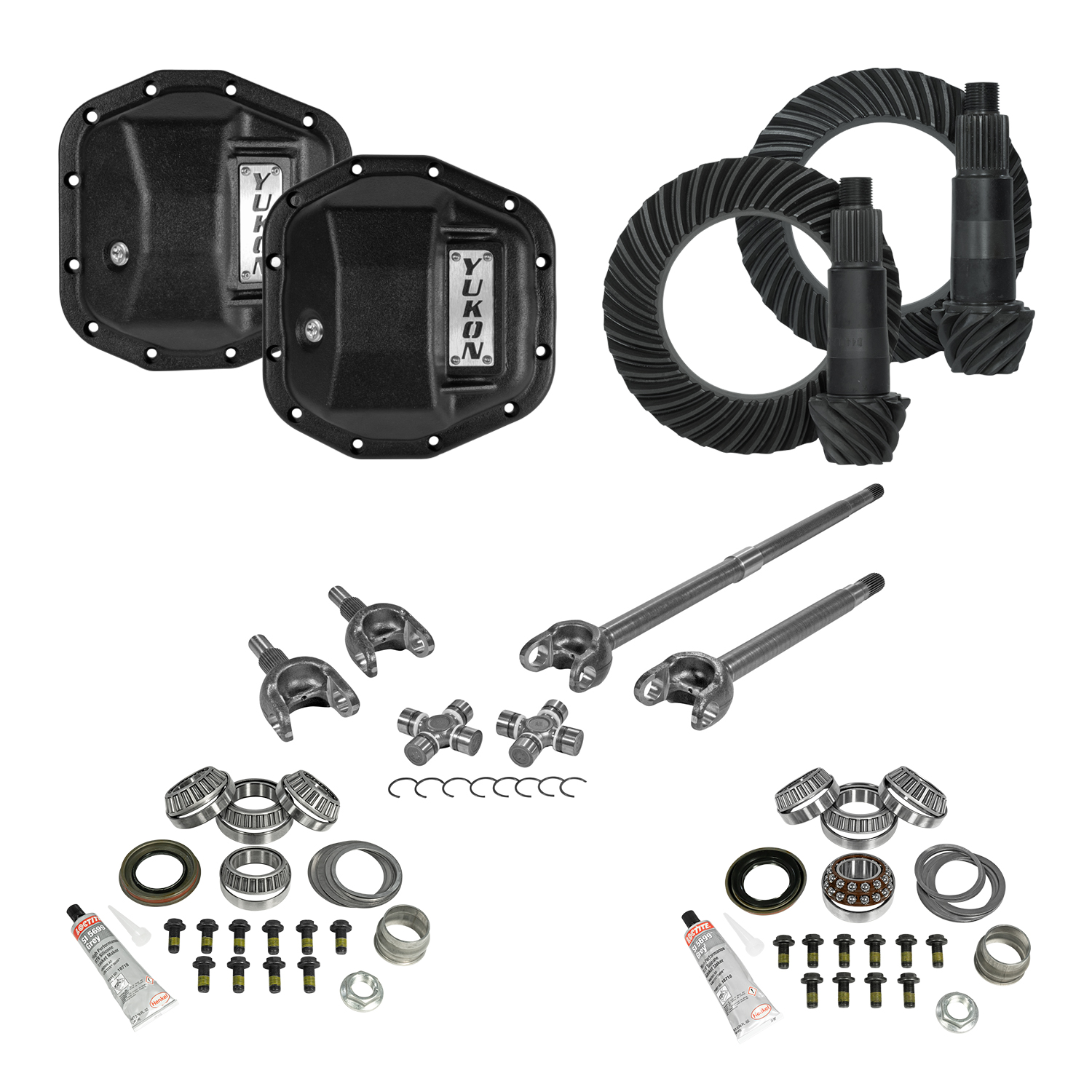 Yukon Stage 3 Jeep JL/JT Re-Gear Kit w/Covers, Front Axles, Dana 44, 5.13 Ratio