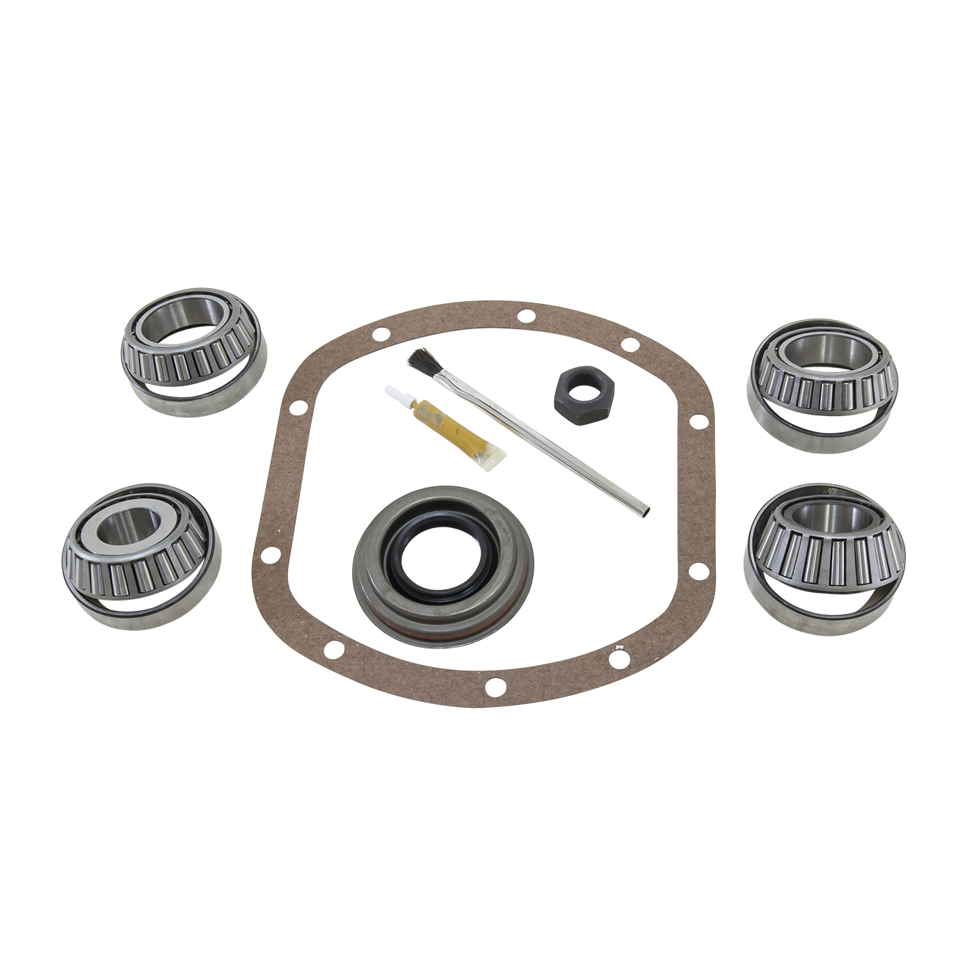 Yukon bearing install kit for Dana 30 front differential, without crush sleeve. 