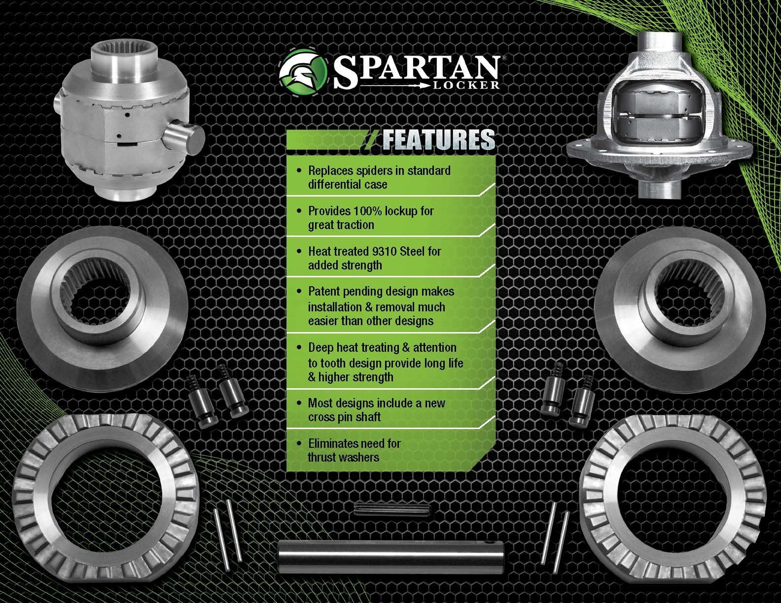 Spartan Locker for Dana 44, (not D44-HD) 30 Spline Axles, With Cross Pin Shaft