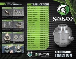 Spartan Locker for GM 8.5", 30 spline axles, includes heavy-duty cross pin shaft